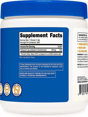 NUTRICOST - Nutricost Potassium Bicarbonate Powder 454Gr. - The Red Vitamin MX - Suplementos Alimenticios - {{ shop.shopifyCountryName }}