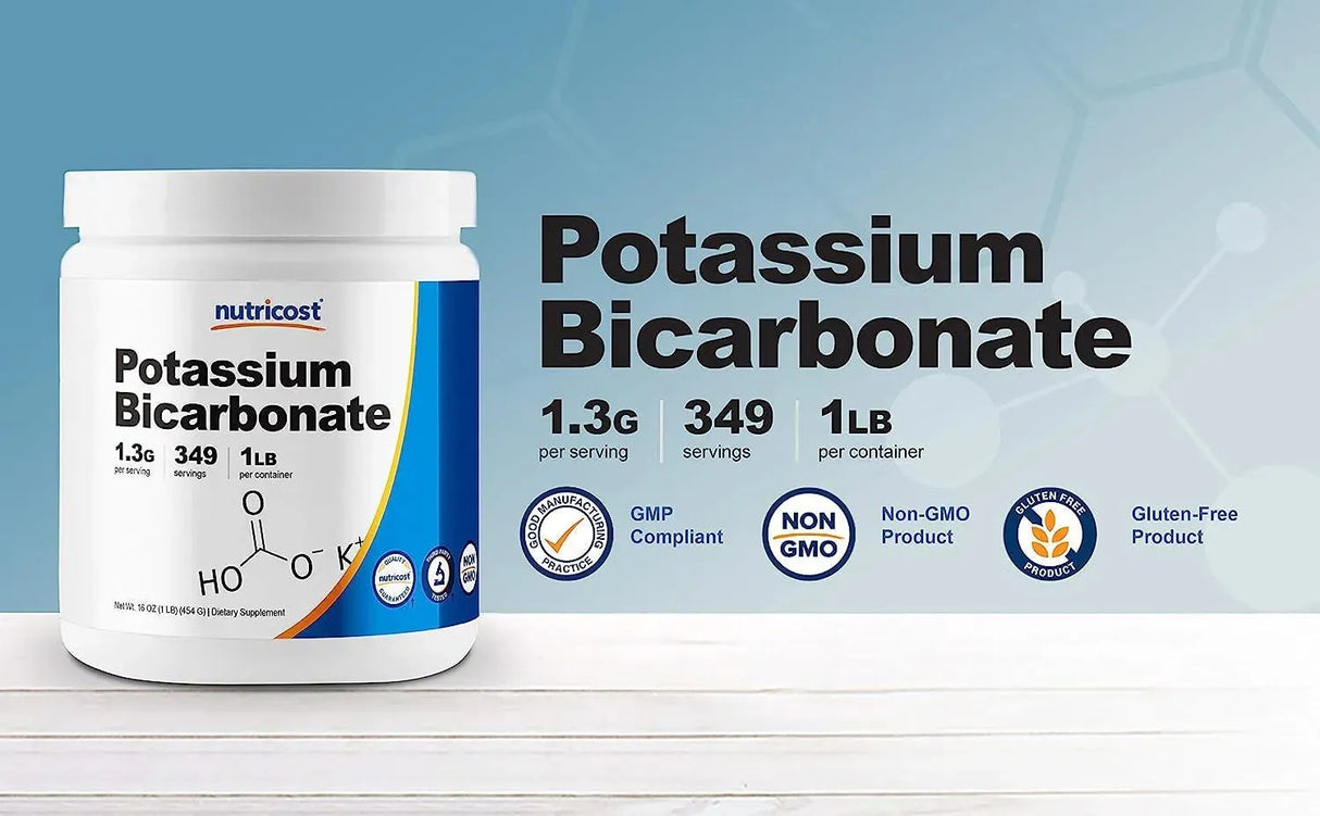 NUTRICOST - Nutricost Potassium Bicarbonate Powder 454Gr. - The Red Vitamin MX - Suplementos Alimenticios - {{ shop.shopifyCountryName }}