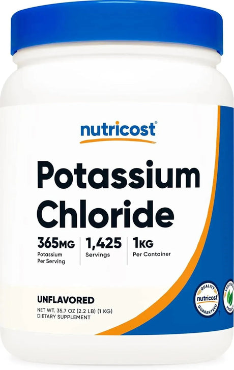 NUTRICOST - Nutricost Potassium Chloride Powder 1 Kg. - The Red Vitamin MX - Suplementos Alimenticios - {{ shop.shopifyCountryName }}