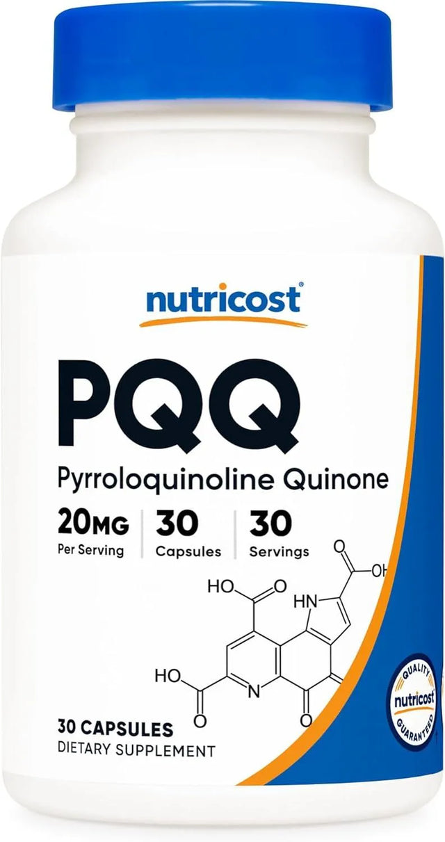 NUTRICOST - Nutricost PQQ Pyrroloquinoline Quinone 20Mg. 30 Capsulas - The Red Vitamin MX - Suplementos Alimenticios - {{ shop.shopifyCountryName }}