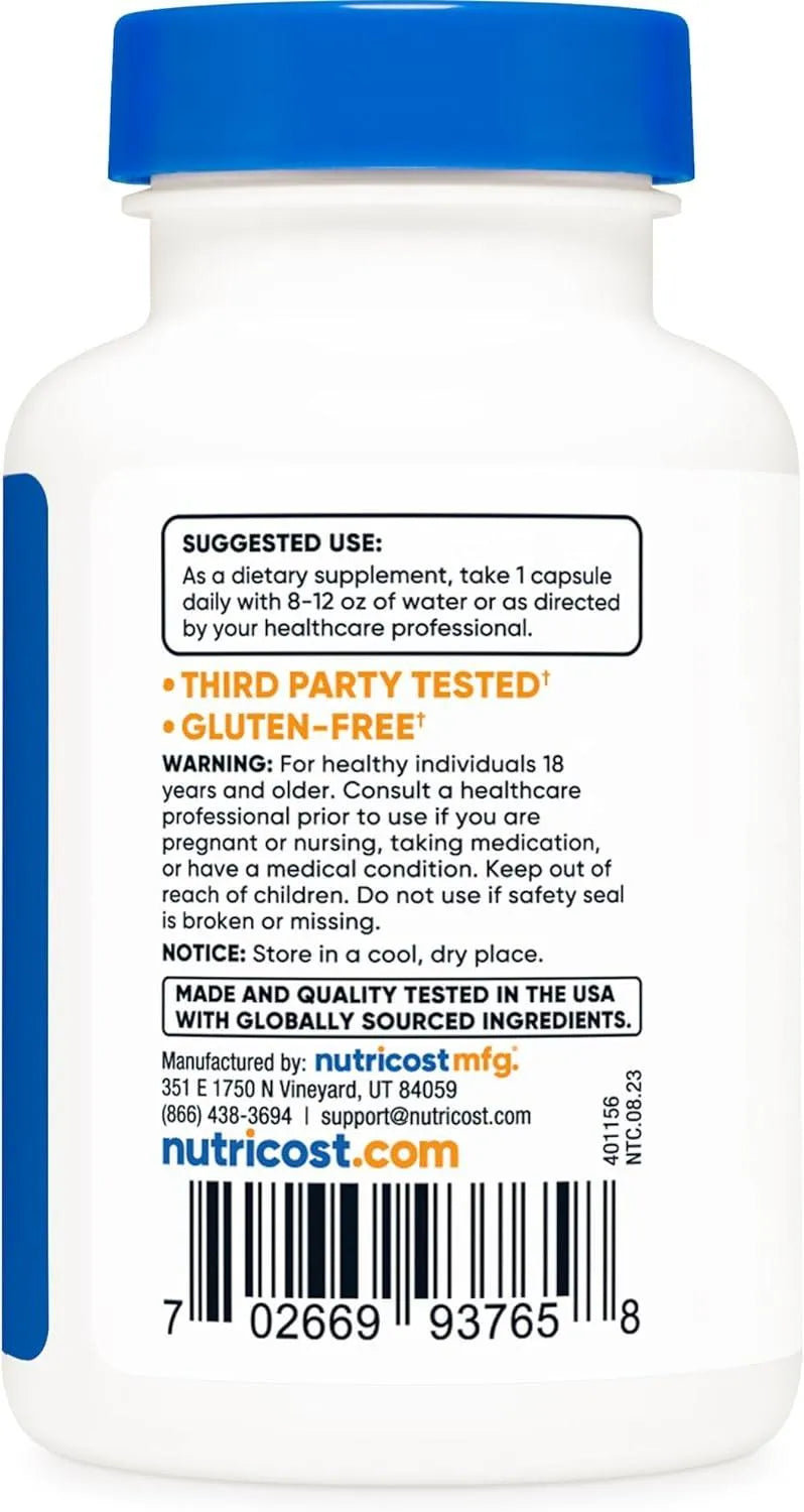 NUTRICOST - Nutricost PQQ Pyrroloquinoline Quinone 20Mg. 60 Capsulas - The Red Vitamin MX - Suplementos Alimenticios - {{ shop.shopifyCountryName }}