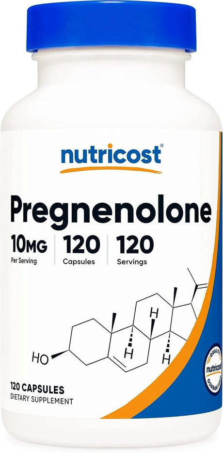 NUTRICOST - Nutricost Pregnenolone 10Mg. 120 Capsulas - The Red Vitamin MX - Suplementos Alimenticios - {{ shop.shopifyCountryName }}