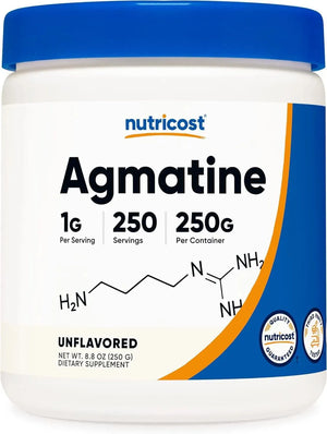 NUTRICOST - Nutricost Pure Agmatine Sulfate Powder 250Gr. - The Red Vitamin MX - Suplementos Alimenticios - {{ shop.shopifyCountryName }}