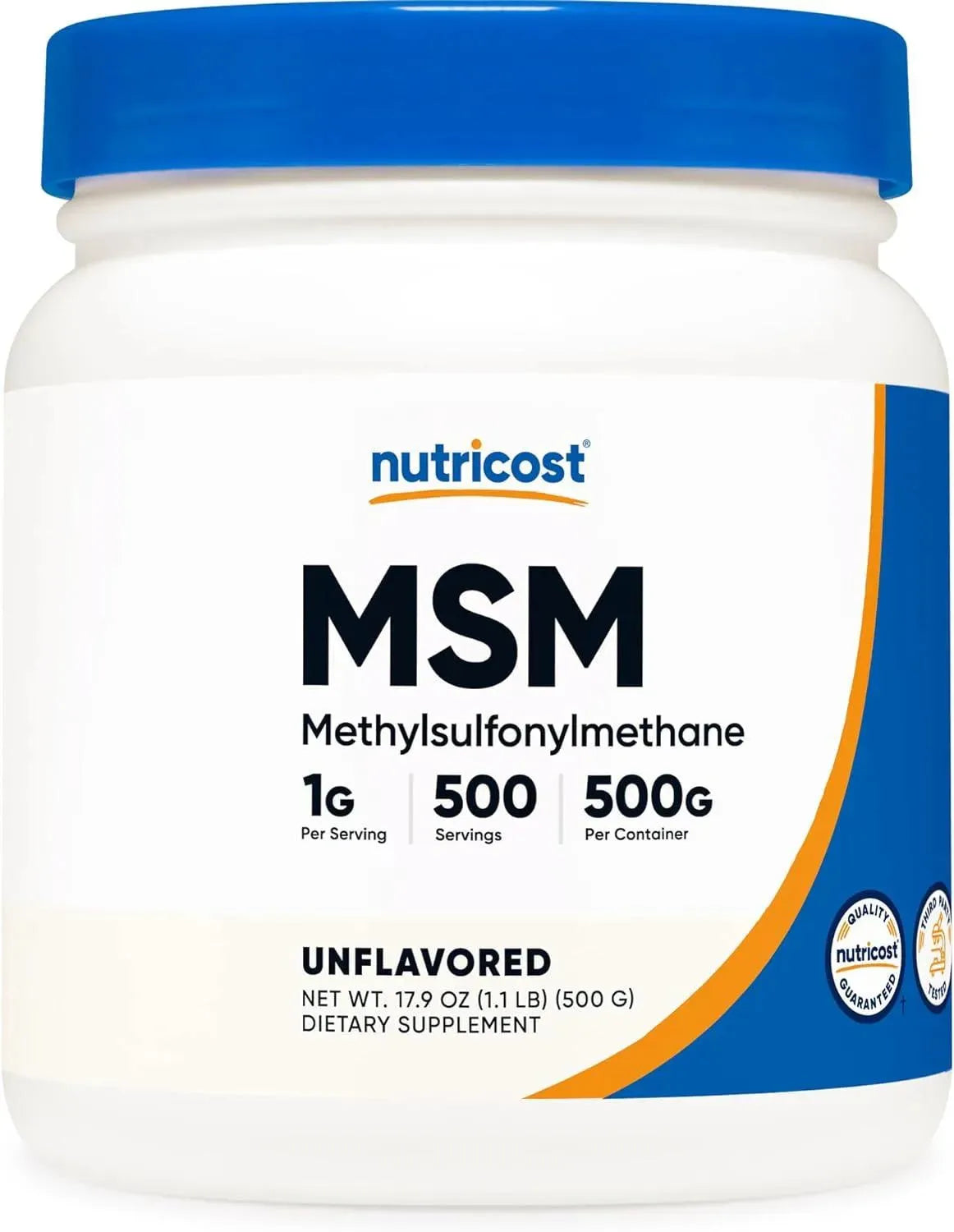 NUTRICOST - Nutricost Pure MSM Powder 500Gr. - The Red Vitamin MX - Suplementos Alimenticios - {{ shop.shopifyCountryName }}