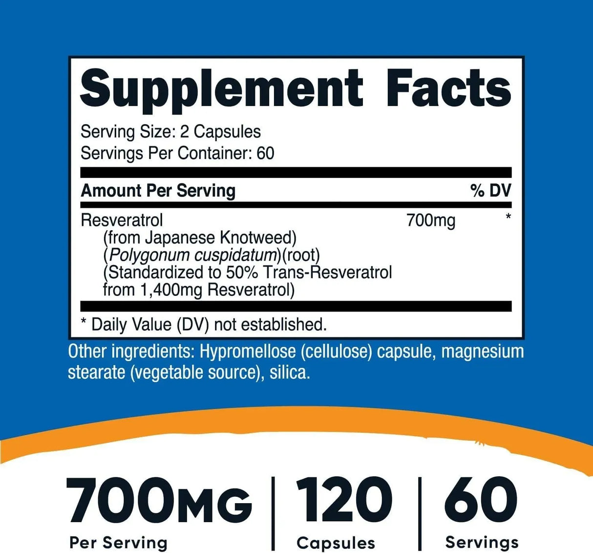 NUTRICOST - Nutricost Resveratrol 700Mg. 120 Capsulas - The Red Vitamin MX - Suplementos Alimenticios - {{ shop.shopifyCountryName }}