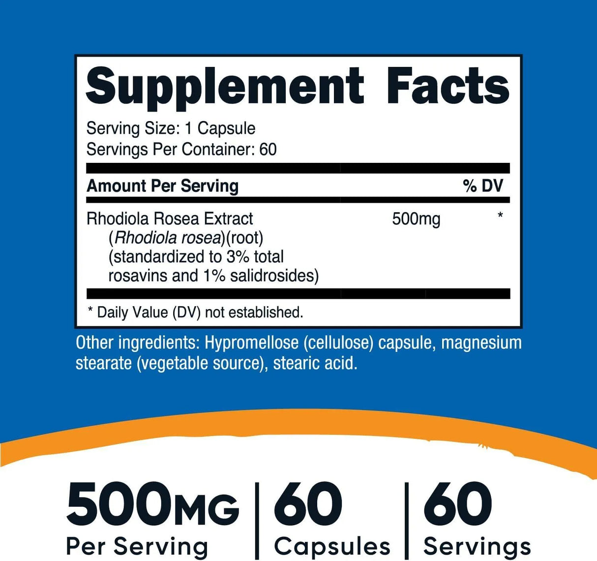 NUTRICOST - Nutricost Rhodiola Rosea 500Mg. 60 Capsulas - The Red Vitamin MX - Suplementos Alimenticios - {{ shop.shopifyCountryName }}