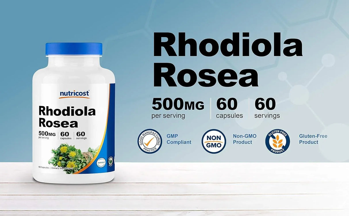 NUTRICOST - Nutricost Rhodiola Rosea 500Mg. 60 Capsulas - The Red Vitamin MX - Suplementos Alimenticios - {{ shop.shopifyCountryName }}