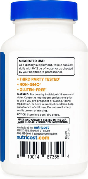 NUTRICOST - Nutricost SAM-e 400Mg. 120 Capsulas - The Red Vitamin MX - Suplementos Alimenticios - {{ shop.shopifyCountryName }}