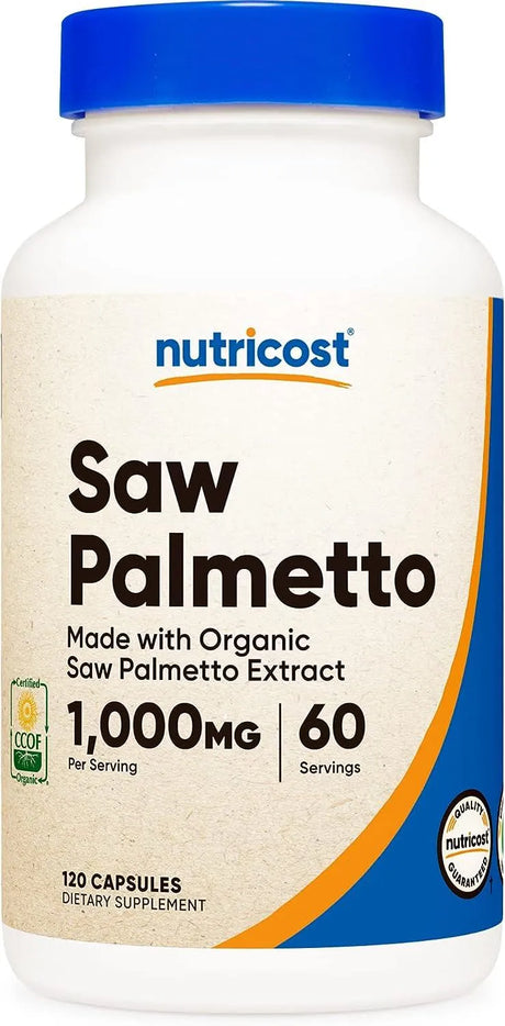 NUTRICOST - Nutricost Saw Palmetto 1000Mg. 120 Capsulas - The Red Vitamin MX - Suplementos Alimenticios - {{ shop.shopifyCountryName }}