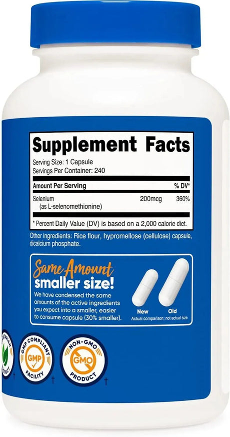 NUTRICOST - Nutricost Selenium 200mcg 480 Capsulas - The Red Vitamin MX - Suplementos Alimenticios - {{ shop.shopifyCountryName }}