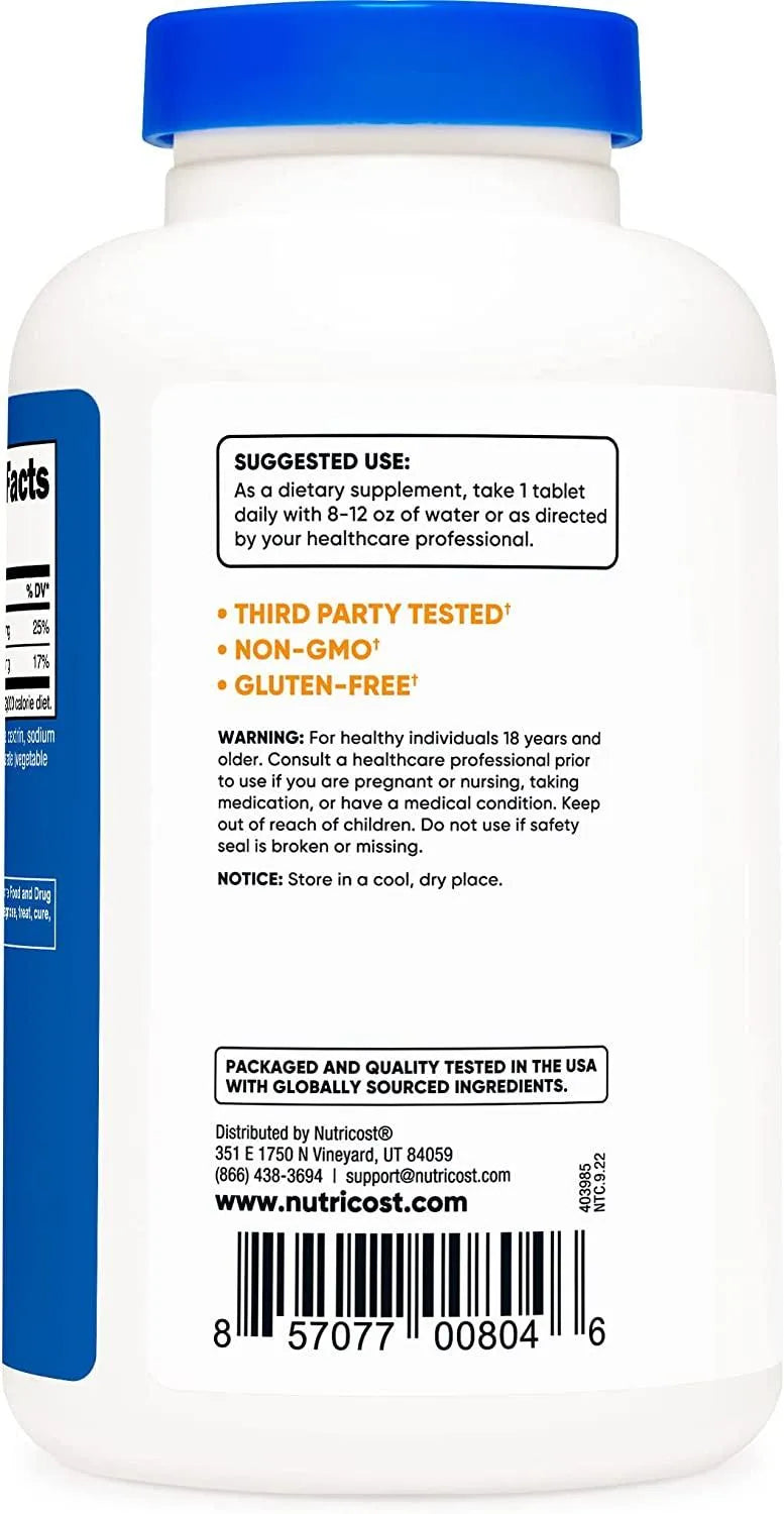 NUTRICOST - Nutricost Sodium Chloride 1000Mg. Salt Tablets 240 Tabletas - The Red Vitamin MX - Suplementos Alimenticios - {{ shop.shopifyCountryName }}