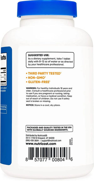 NUTRICOST - Nutricost Sodium Chloride 1000Mg. Salt Tablets 240 Tabletas - The Red Vitamin MX - Suplementos Alimenticios - {{ shop.shopifyCountryName }}