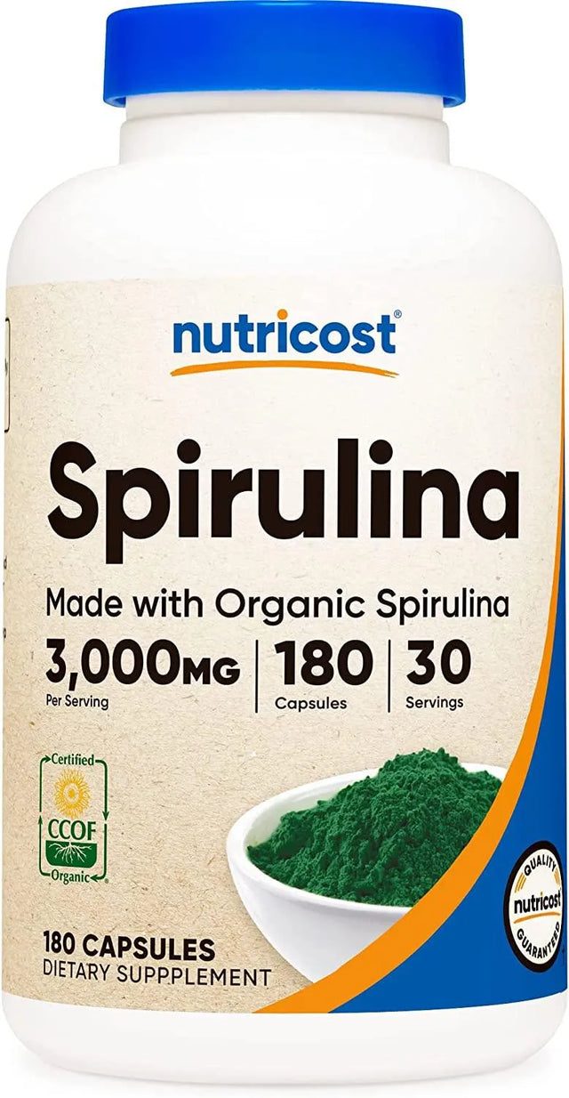 NUTRICOST - Nutricost Spirulina 3,000Mg 180 Capsulas - The Red Vitamin MX - Suplementos Alimenticios - {{ shop.shopifyCountryName }}