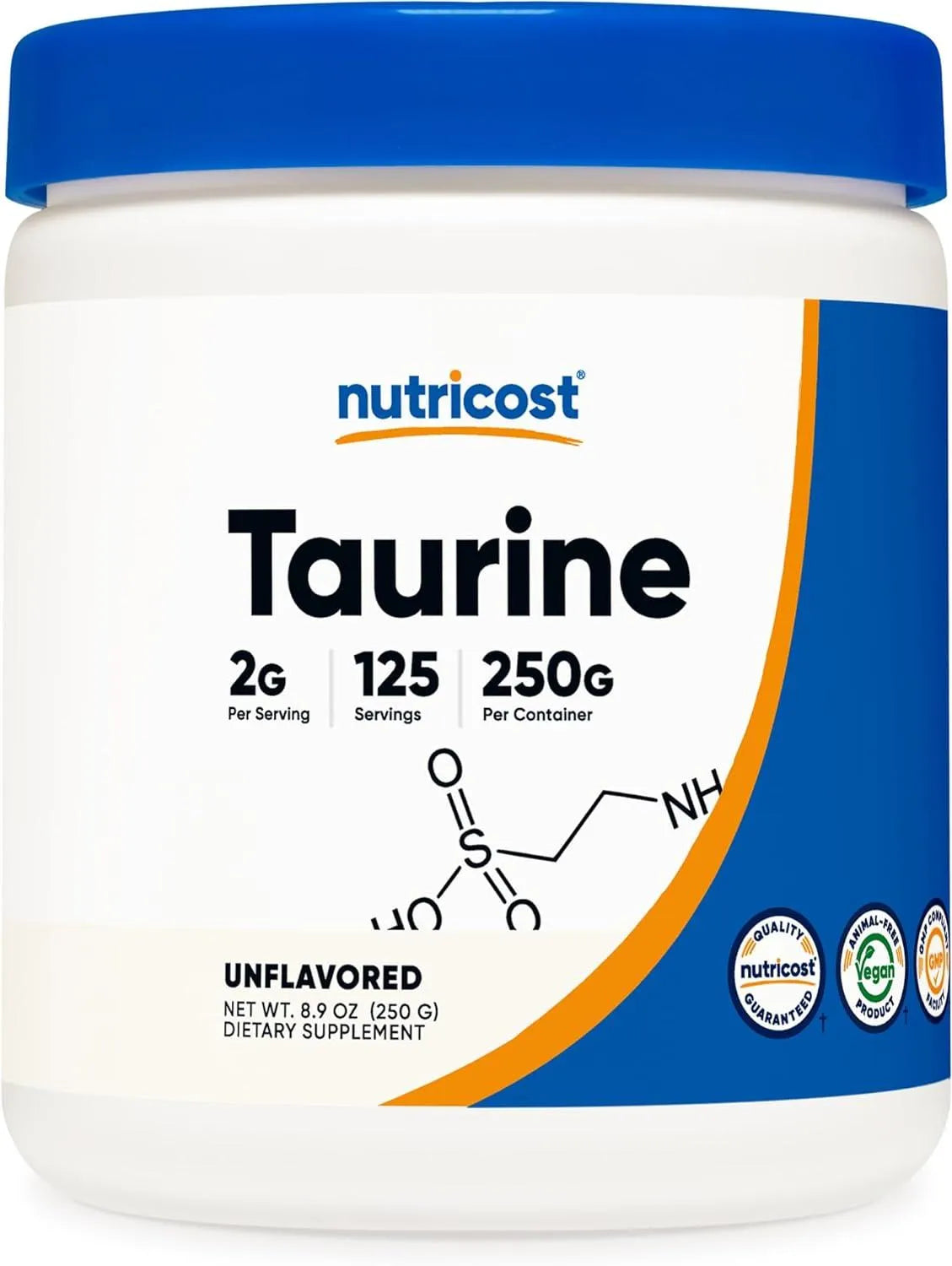 NUTRICOST - Nutricost Taurine Powder 125 Servicios 250Gr. - The Red Vitamin MX - Suplementos Alimenticios - {{ shop.shopifyCountryName }}