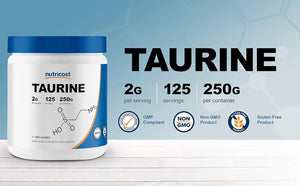 NUTRICOST - Nutricost Taurine Powder 125 Servicios 250Gr. - The Red Vitamin MX - Suplementos Alimenticios - {{ shop.shopifyCountryName }}