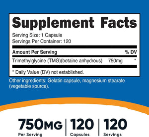 NUTRICOST - Nutricost TMG 750Mg. 120 Capsulas 3 Pack - The Red Vitamin MX - Suplementos Alimenticios - {{ shop.shopifyCountryName }}