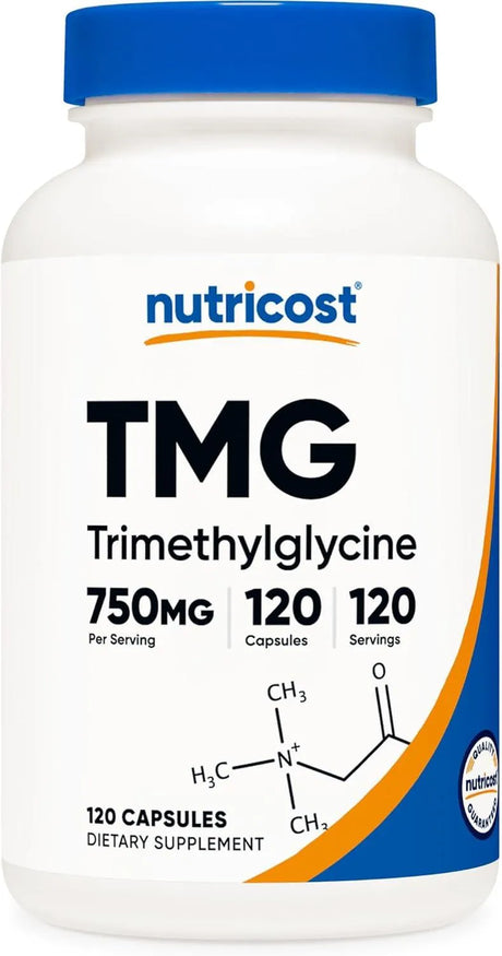 NUTRICOST - Nutricost TMG (Trimethylglycine) 750Mg. 120 Capsulas - The Red Vitamin MX - Suplementos Alimenticios - {{ shop.shopifyCountryName }}