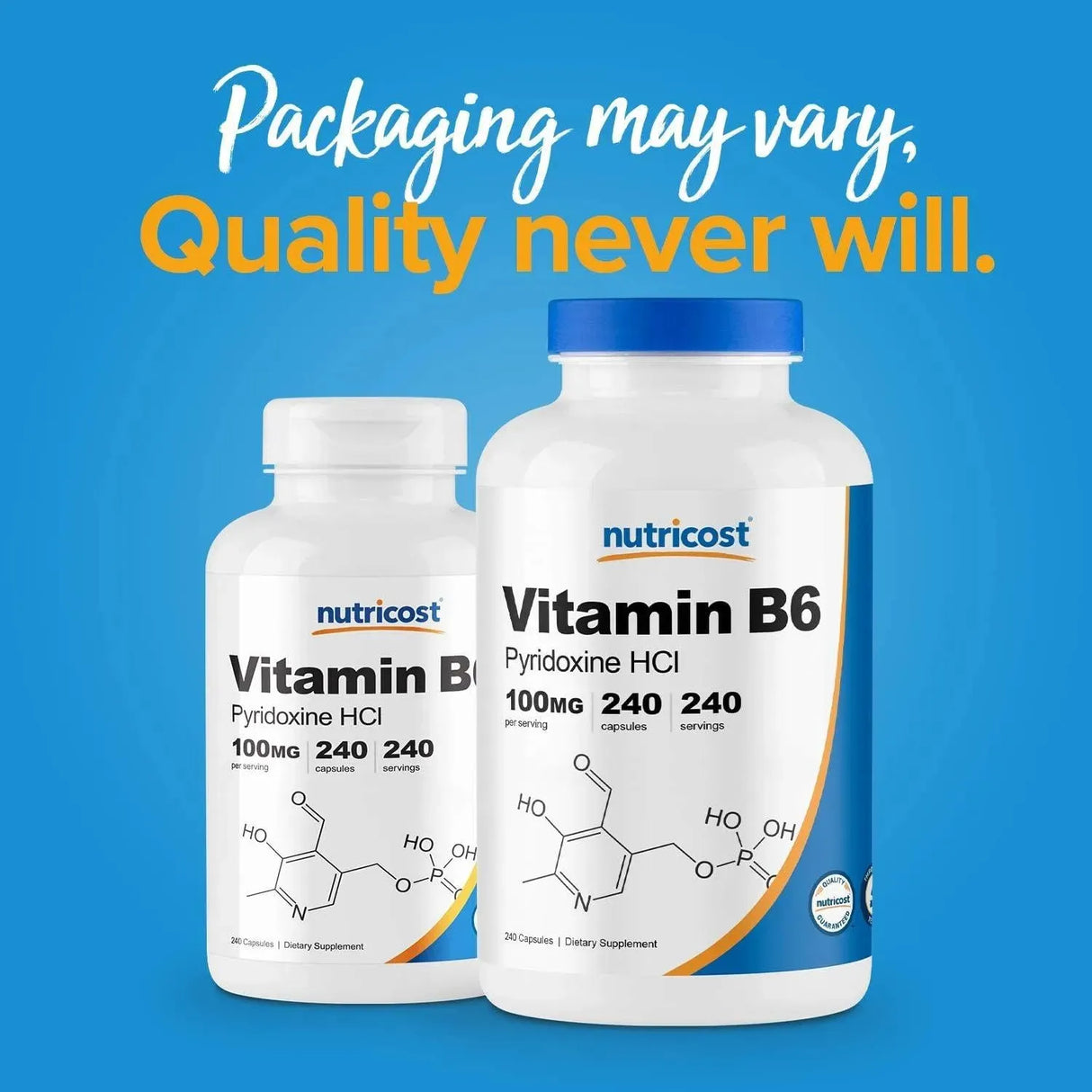 NUTRICOST - Nutricost Vitamin B6 100Mg. 240 Capsulas 3 Pack - The Red Vitamin MX - Suplementos Alimenticios - {{ shop.shopifyCountryName }}