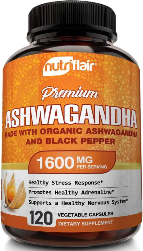 NUTRIFLAIR - NutriFlair Ashwagandha 1600Mg. 120 Capsulas - The Red Vitamin MX - Suplementos Alimenticios - {{ shop.shopifyCountryName }}