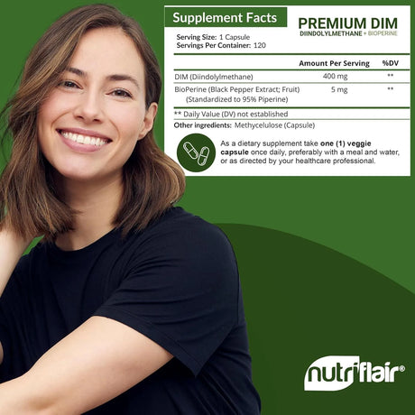 NUTRIFLAIR - NutriFlair DIM Supplement 400Mg. with Bioperine 120 Capsulas - The Red Vitamin MX - Suplementos Alimenticios - {{ shop.shopifyCountryName }}