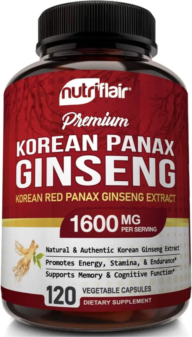 NUTRIFLAIR - NutriFlair Korean Red Panax Ginseng 1600Mg. 120 Capsulas - The Red Vitamin MX - Suplementos Alimenticios - {{ shop.shopifyCountryName }}