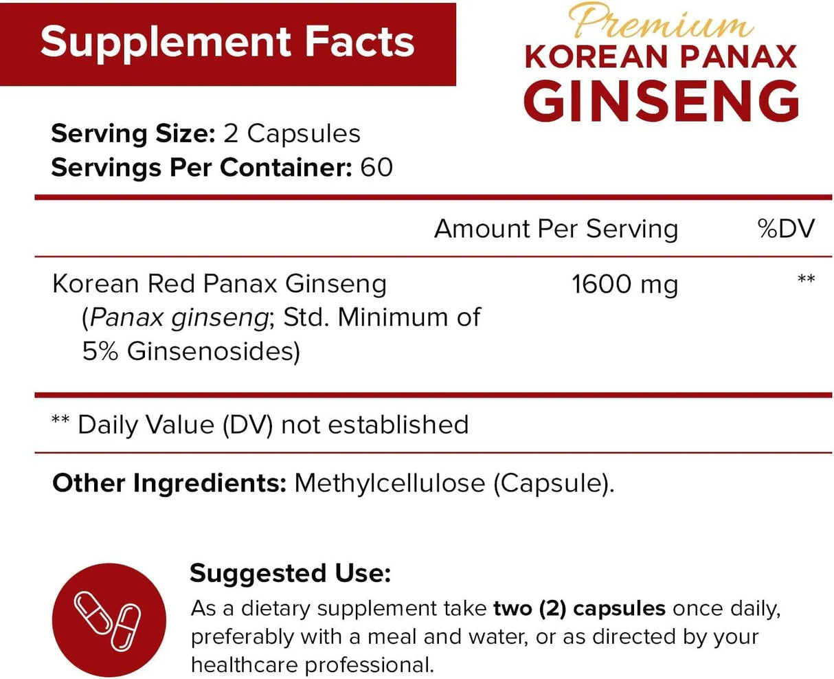 NUTRIFLAIR - NutriFlair Korean Red Panax Ginseng 1600Mg. 120 Capsulas - The Red Vitamin MX - Suplementos Alimenticios - {{ shop.shopifyCountryName }}