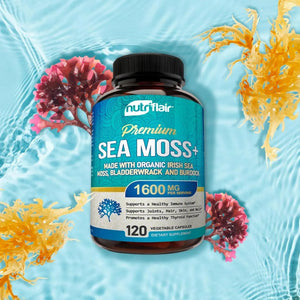 NUTRIFLAIR - NutriFlair Organic Irish Sea Moss 1600Mg. 120 Capsulas - The Red Vitamin MX - Suplementos Alimenticios - {{ shop.shopifyCountryName }}