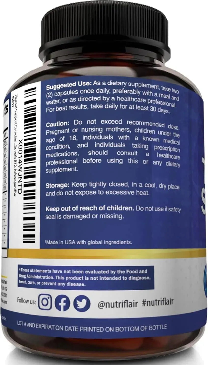 NUTRIFLAIR - NutriFlair Thyroid Support Complex 120 Capsulas - The Red Vitamin MX - Suplementos Alimenticios - {{ shop.shopifyCountryName }}