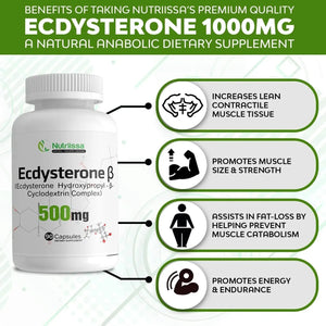 NUTRIISSA - Nutriissa Ecdysterone 1000Mg. 90 Capsulas - The Red Vitamin MX - Suplementos Alimenticios - {{ shop.shopifyCountryName }}