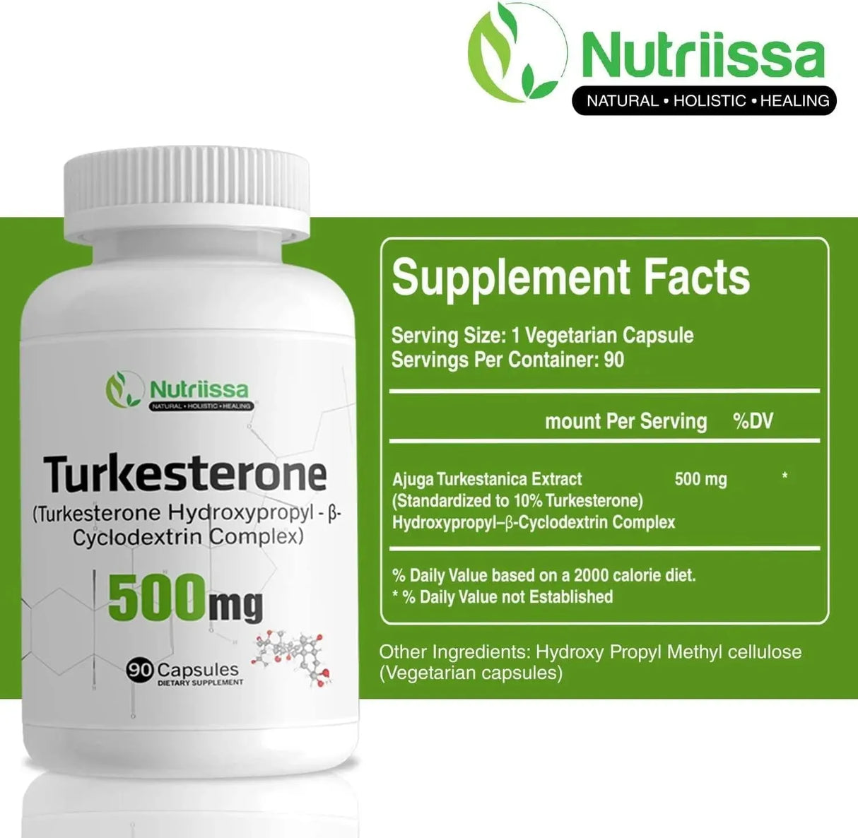 NUTRIISSA - Nutriissa Turkesterone 500 Mg. 90 Capsulas - The Red Vitamin MX - Suplementos Alimenticios - {{ shop.shopifyCountryName }}