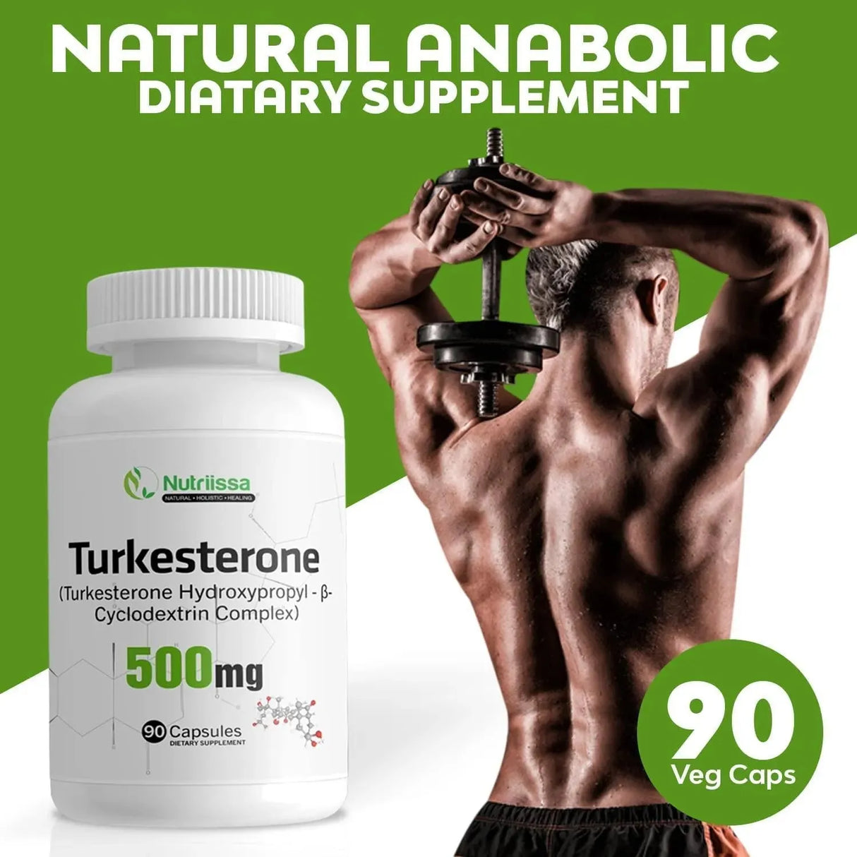 NUTRIISSA - Nutriissa Turkesterone 500 Mg. 90 Capsulas - The Red Vitamin MX - Suplementos Alimenticios - {{ shop.shopifyCountryName }}