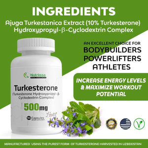 NUTRIISSA - Nutriissa Turkesterone 500 Mg. 90 Capsulas - The Red Vitamin MX - Suplementos Alimenticios - {{ shop.shopifyCountryName }}