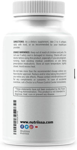 NUTRIISSA - Nutriissa Urolithin A 1000Mg. 120 Capsulas Blandas - The Red Vitamin MX - Suplementos Alimenticios - {{ shop.shopifyCountryName }}