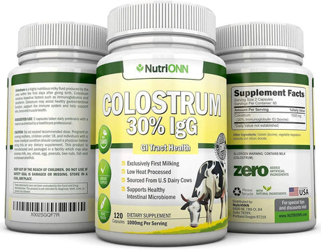 NUTRIONN - NutriONN Colostrum 1000Mg. 120 Capsulas - The Red Vitamin MX - Suplementos Alimenticios - {{ shop.shopifyCountryName }}
