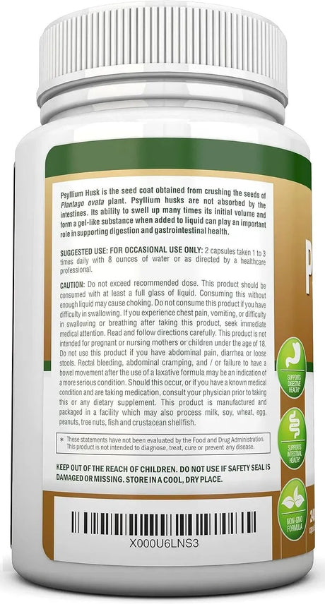NUTRIONN - NutriONN PSYLLIUM Husk 1450Mg. 240 Capsulas - The Red Vitamin MX - Suplementos Alimenticios - {{ shop.shopifyCountryName }}