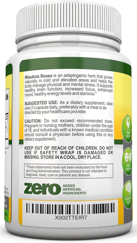 NUTRIONN - NutriONN Rhodiola Rosea 500Mg. 180 Capsulas - The Red Vitamin MX - Suplementos Alimenticios - {{ shop.shopifyCountryName }}