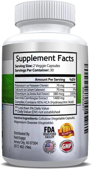 NUTRISUPPZ - NutriSuppz Garcinia Cambogia 60 Capsulas - The Red Vitamin MX - Suplementos Alimenticios - {{ shop.shopifyCountryName }}