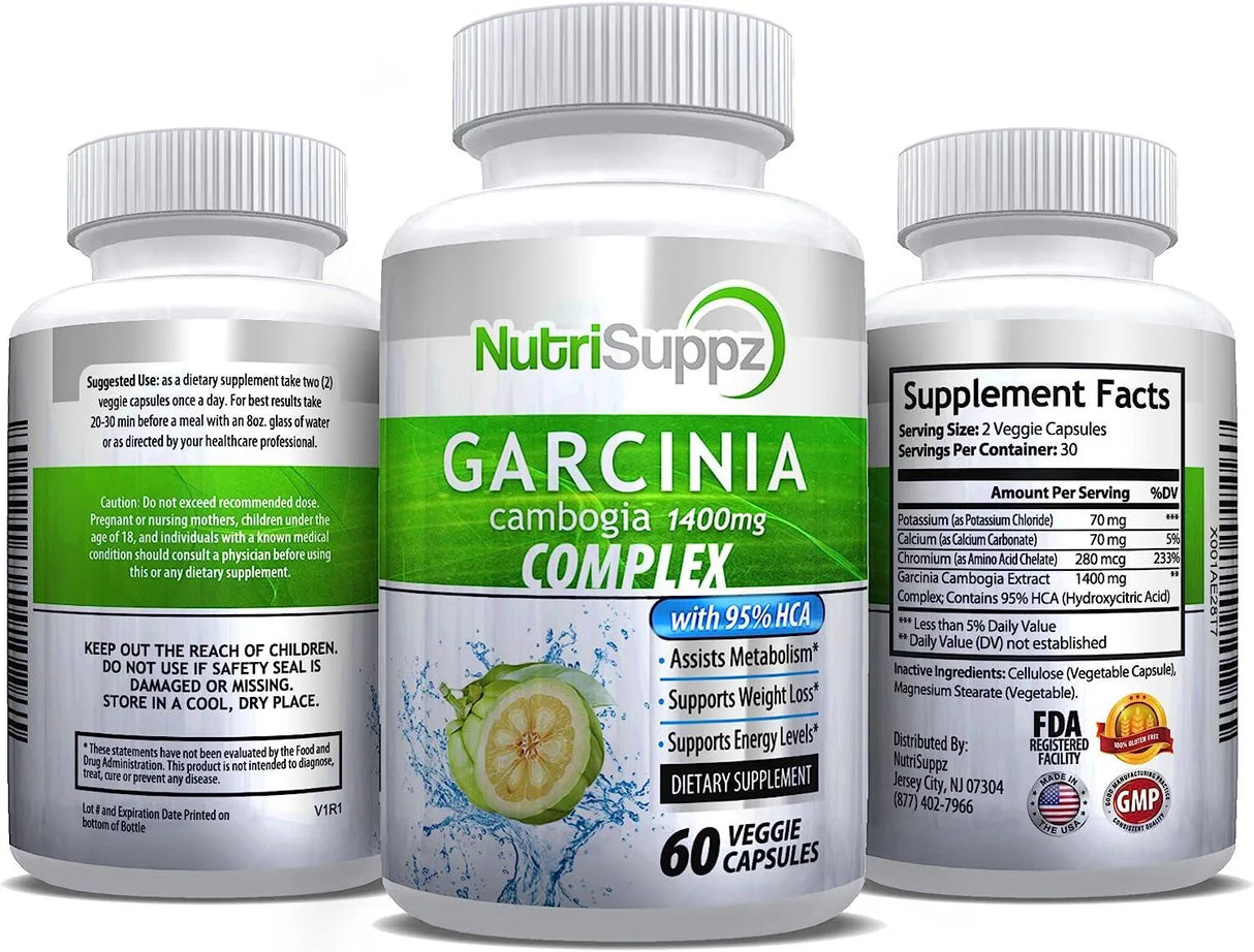 NUTRISUPPZ - NutriSuppz Garcinia Cambogia 60 Capsulas - The Red Vitamin MX - Suplementos Alimenticios - {{ shop.shopifyCountryName }}