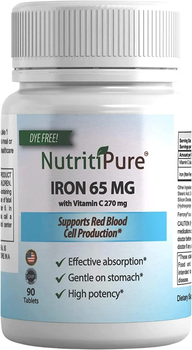 NUTRITIPURE - NutritiPure High Potency Carbonyl Iron 65Mg. 90 Tabletas - The Red Vitamin MX - Suplementos Alimenticios - {{ shop.shopifyCountryName }}