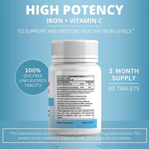 NUTRITIPURE - NutritiPure High Potency Carbonyl Iron 65Mg. 90 Tabletas - The Red Vitamin MX - Suplementos Alimenticios - {{ shop.shopifyCountryName }}