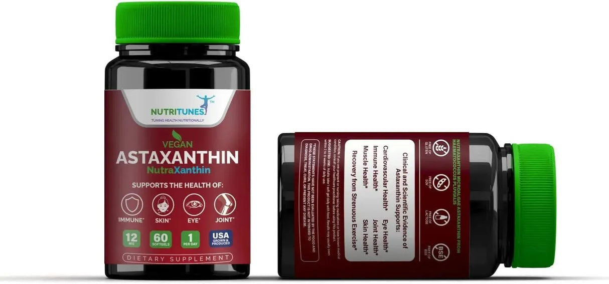 NUTRITUNES - Nutritunes Astaxanthin 12Mg. 60 Capsulas Blandas - The Red Vitamin MX - Suplementos Alimenticios - {{ shop.shopifyCountryName }}