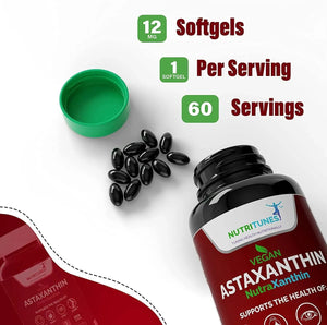 NUTRITUNES - Nutritunes Astaxanthin 12Mg. 60 Capsulas Blandas - The Red Vitamin MX - Suplementos Alimenticios - {{ shop.shopifyCountryName }}