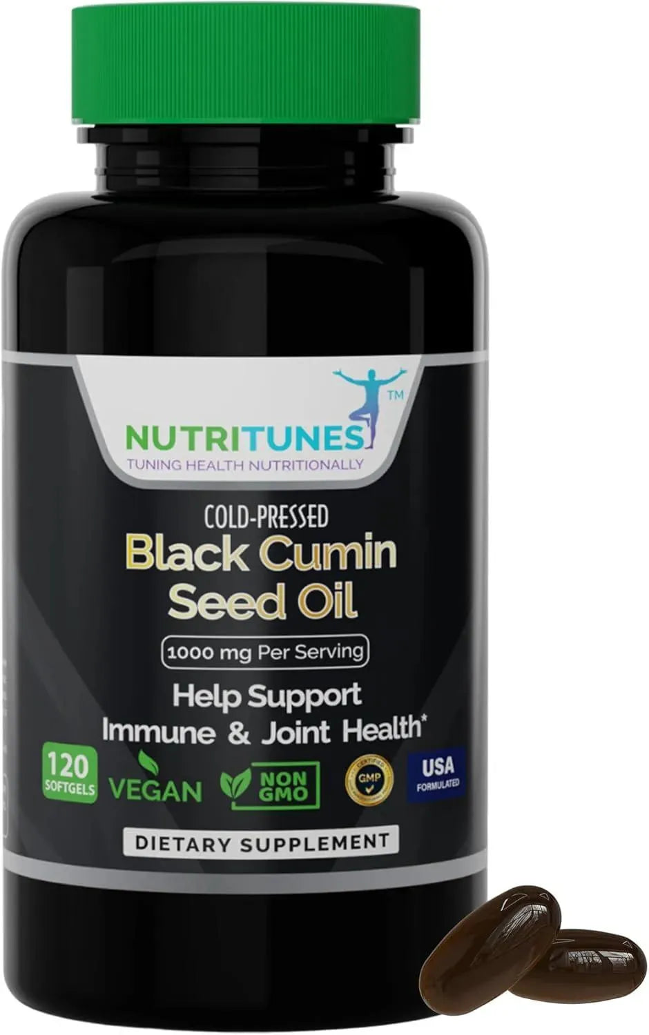 NUTRITUNES - Nutritunes Black Cumin Seed Oil 1000Mg. 120 Capsulas Blandas - The Red Vitamin MX - Suplementos Alimenticios - {{ shop.shopifyCountryName }}