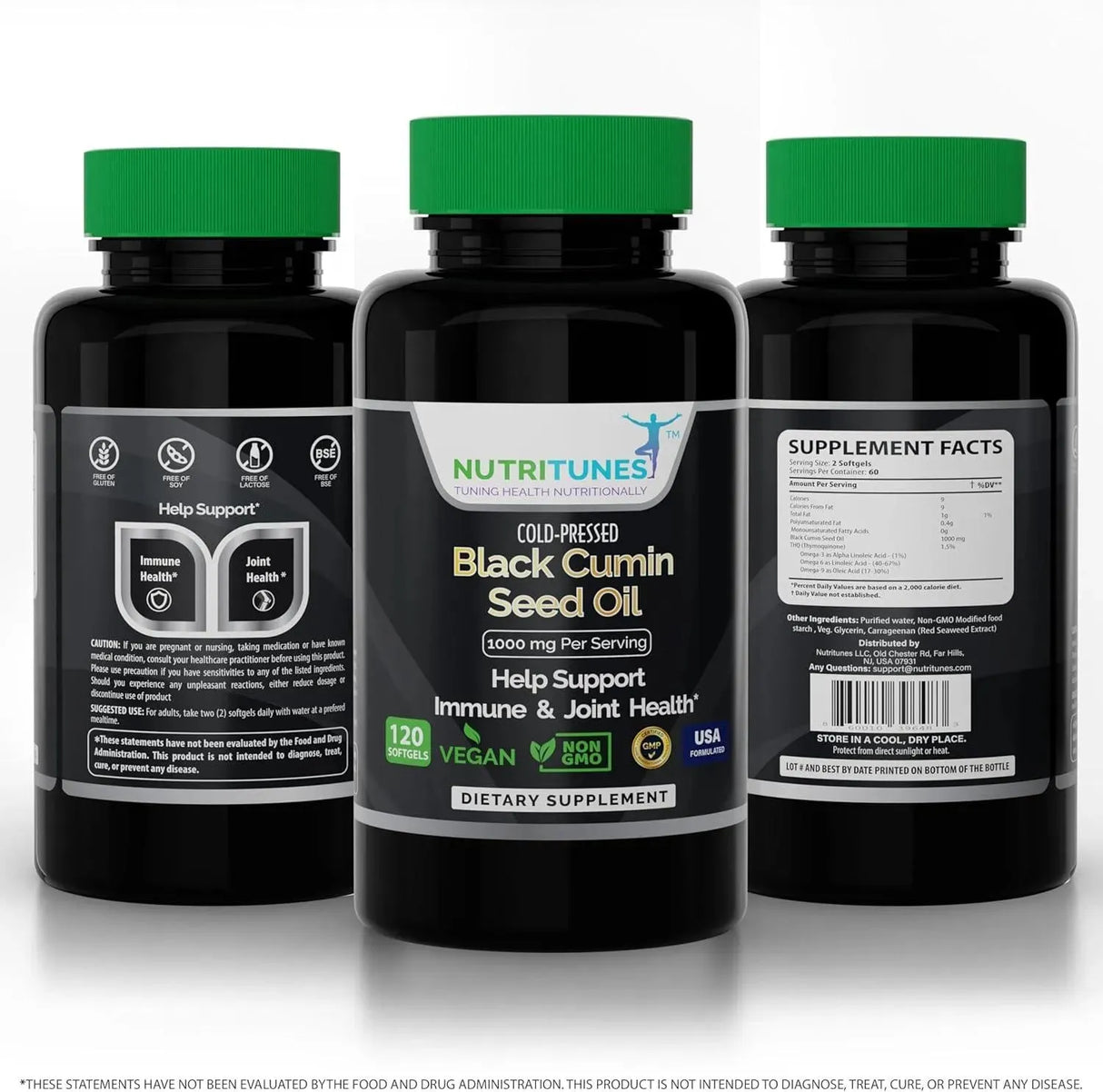 NUTRITUNES - Nutritunes Black Cumin Seed Oil 1000Mg. 120 Capsulas Blandas - The Red Vitamin MX - Suplementos Alimenticios - {{ shop.shopifyCountryName }}