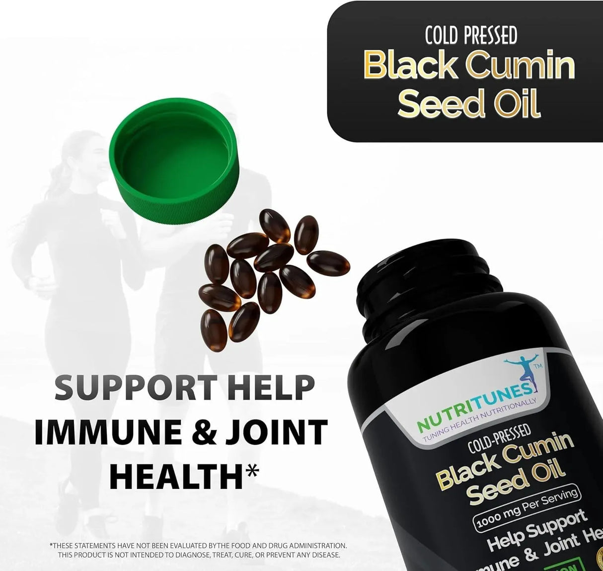 NUTRITUNES - Nutritunes Black Cumin Seed Oil 1000Mg. 120 Capsulas Blandas - The Red Vitamin MX - Suplementos Alimenticios - {{ shop.shopifyCountryName }}