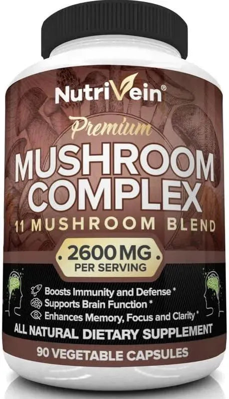 NUTRIVEIN - Nutrivein Mushroom Supplement 2600Mg. 90 Capsulas - The Red Vitamin MX - Suplementos Alimenticios - {{ shop.shopifyCountryName }}