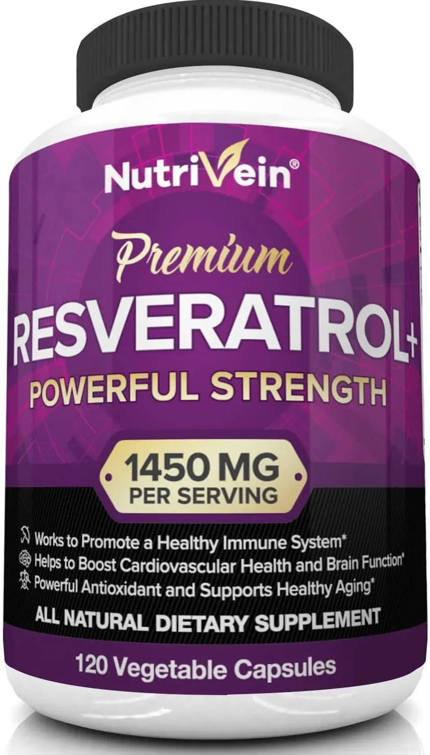 NUTRIVEIN - Nutrivein Resveratrol 1450Mg. 120 Capsulas - The Red Vitamin MX - Suplementos Alimenticios - {{ shop.shopifyCountryName }}