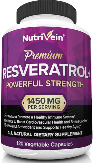 NUTRIVEIN - Nutrivein Resveratrol 1450Mg. 120 Capsulas - The Red Vitamin MX - Suplementos Alimenticios - {{ shop.shopifyCountryName }}