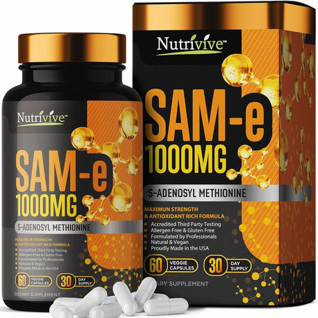 NUTRIVIVE - Nutrivive SAM-e 1000Mg. 60 Capsulas - The Red Vitamin MX - Suplementos Alimenticios - {{ shop.shopifyCountryName }}