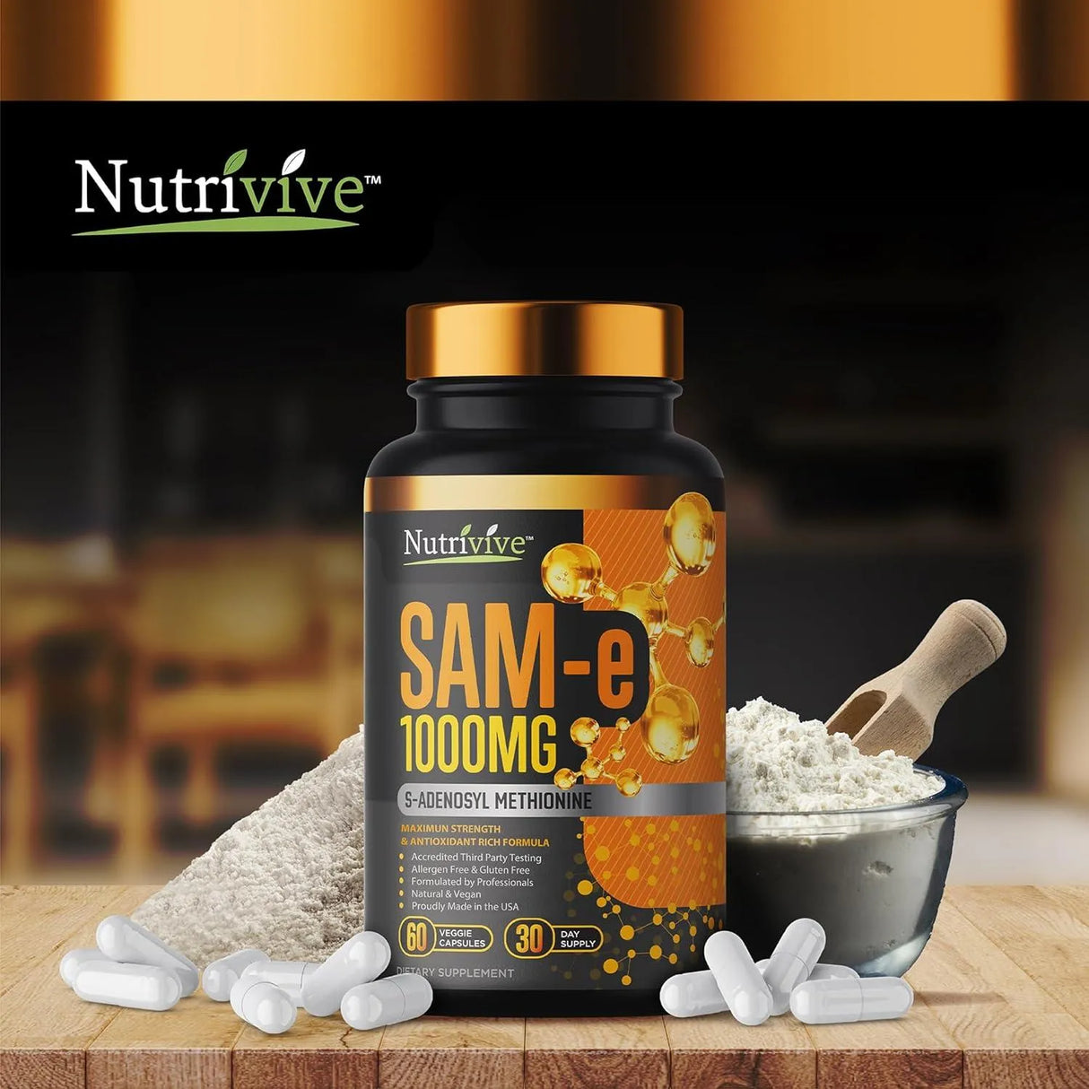 NUTRIVIVE - Nutrivive SAM-e 1000Mg. 60 Capsulas - The Red Vitamin MX - Suplementos Alimenticios - {{ shop.shopifyCountryName }}